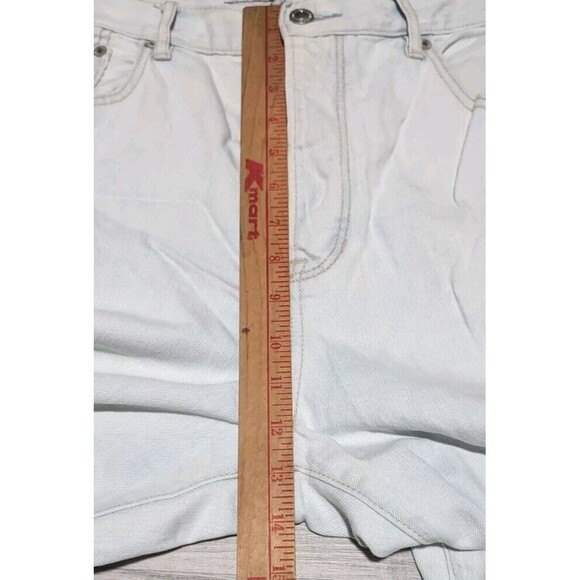 American Eagle Jeans Women Wide Leg Crop Beautiful Bleach Out Size 16 Short - Picture 9 of 12